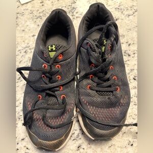 Under Armour Kids Black Sneakers with Red Highlights